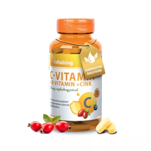 Vitaking C+D3+Cink biszglicinát + csipkebogyó (90)