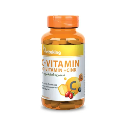 Vitaking C+D3+Cink biszglicinát + csipkebogyó (90)