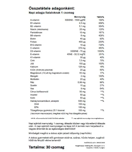Vitaking 365 Multivitamin Tini csomag