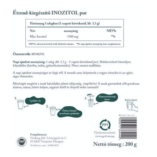 Vitaking 100% Myo Inositol por 200 g 