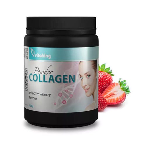 Vitaking Hidrolizált marha kollagén epres ízben (330g)