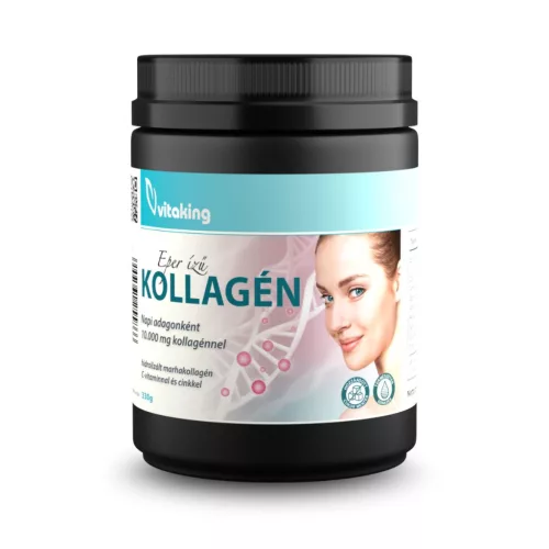 Vitaking Hidrolizált marha kollagén epres ízben (330g)