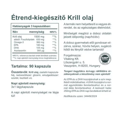 Vitaking VitaKrill olaj 500mg (90) 