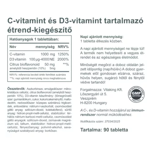 Vitaking C-1000+ D-4000 komplex (90) 