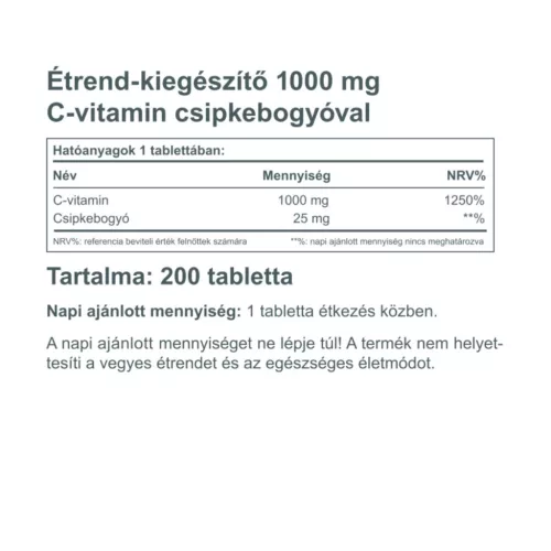  Vitaking C-1000mg (200) + 25mg csipkebogyóval