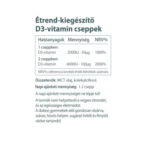 Vitaking D3-vitamin 2000 NE csepp MCT olajban 10ml 