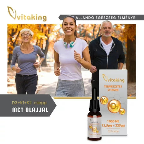 Vitaking D3+K2+K1 vitamin csepp 10ml