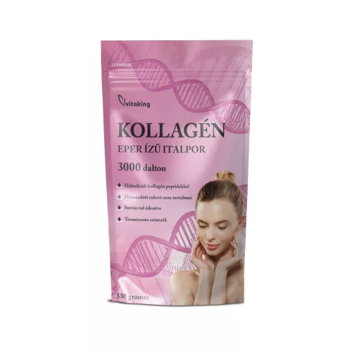 Vitaking Hidrolizált Marhakollagén 330g (eper íz)