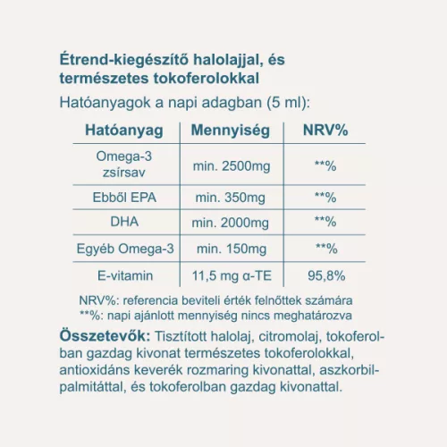 Vitaking Omega-3 olaj (triglicerid) magas DHA tartalommal 150ml
