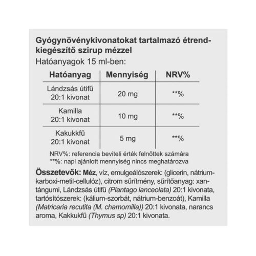 Vitaking Lándzsás útifű szirup 150ml (alkoholmentes)