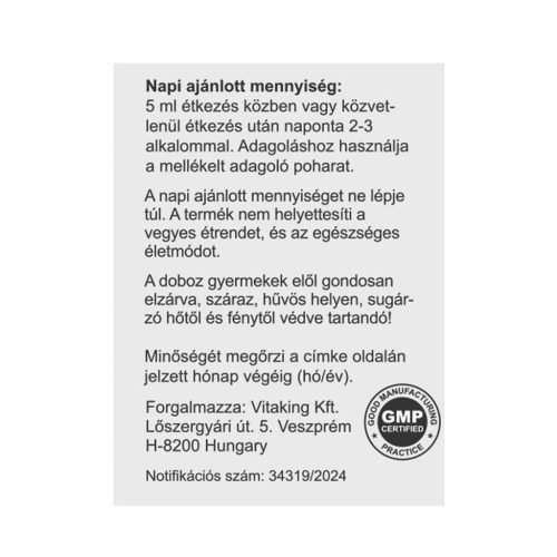 Vitaking Lándzsás útifű szirup 150ml (alkoholmentes)