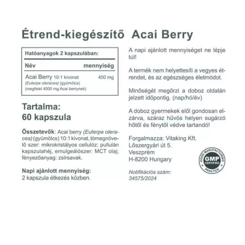 Vitaking Acai Berry kivonat