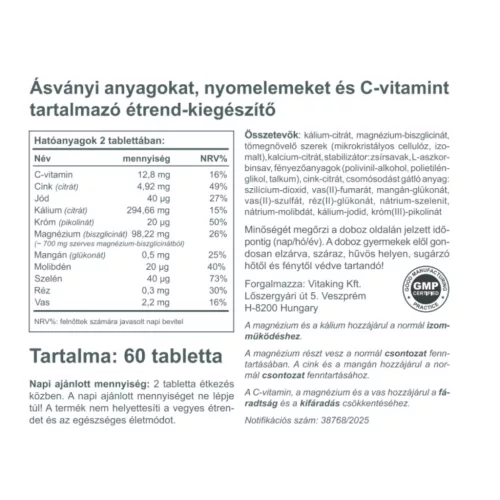 Vitaking Ultimate Mineral - ásványi anyag komplex (60)