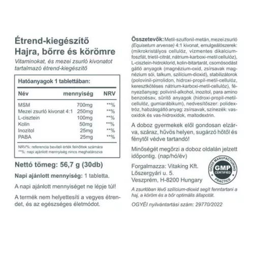 Vitaking Haj, bőr, köröm komplex (30) 