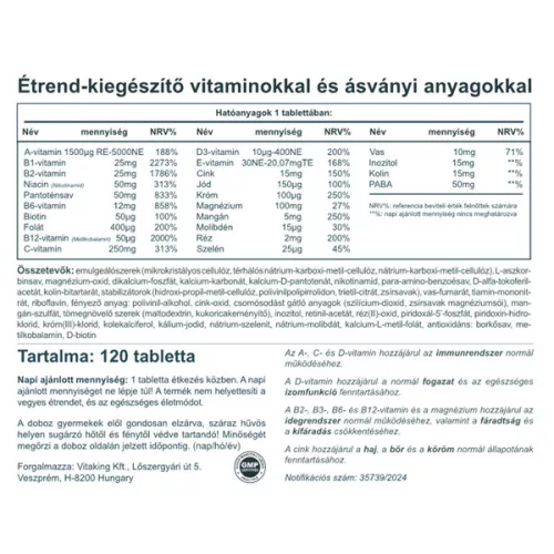 Vitaking Mega1 Family multi vitamin (120) 