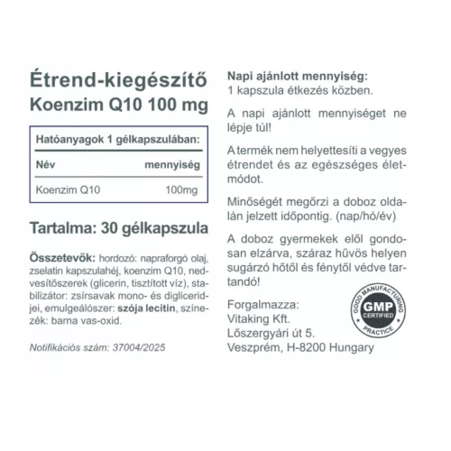 Vitaking Q10 koenzim 100mg (30) 