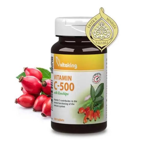 Vitaking C-500mg TR + 30mg csipkebogyóval (100)