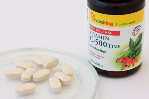 Vitaking C-500mg TR + 30mg csipkebogyóval (100)