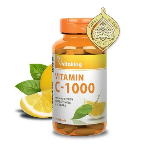 Vitaking C-vitamin 1000mg + acerola + csipkebogyó + bioflavoniod (90) 