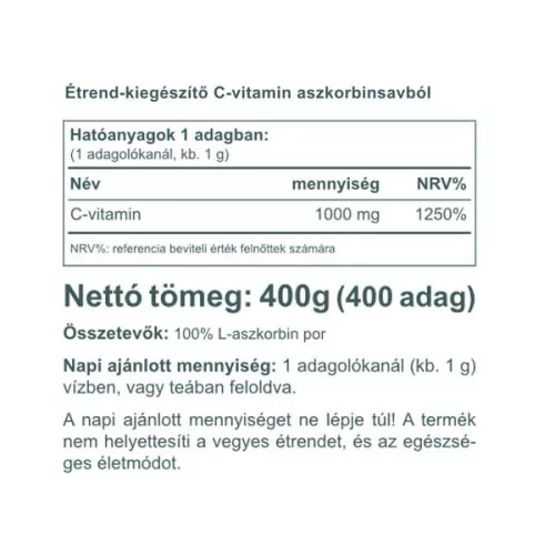 Vitaking L-aszkorbinsav (C-vitamin) por 400g