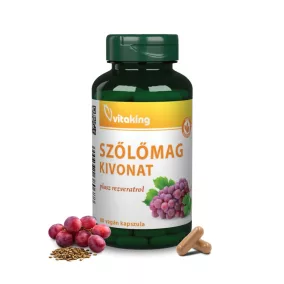 Vitaking Szőlőmag kivonat + Rezveratrol (90) 