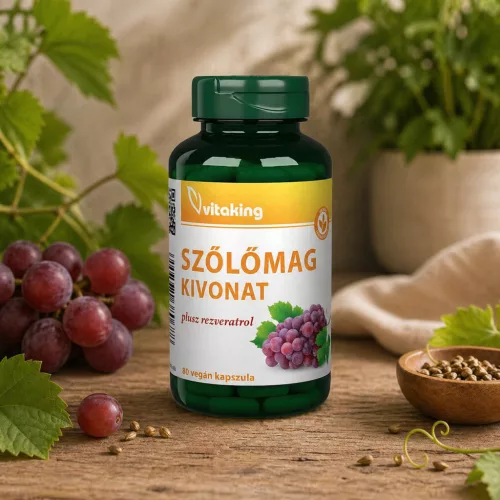 Vitaking Szőlőmag kivonat + Rezveratrol (90) 