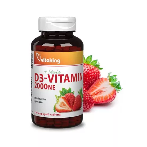 Vitaking D3-vitamin 2000NE ( 210 db epres szopogató tabletta)