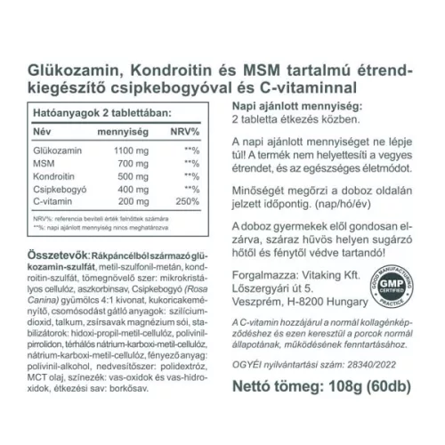Vitaking Joint Formula - Glukozamin, kondroitin, msm (60)