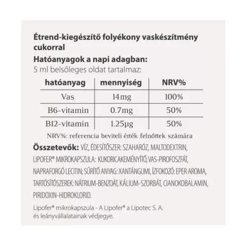Vitaking VitaFer® mikrokapszulás vas szirup 120 ml