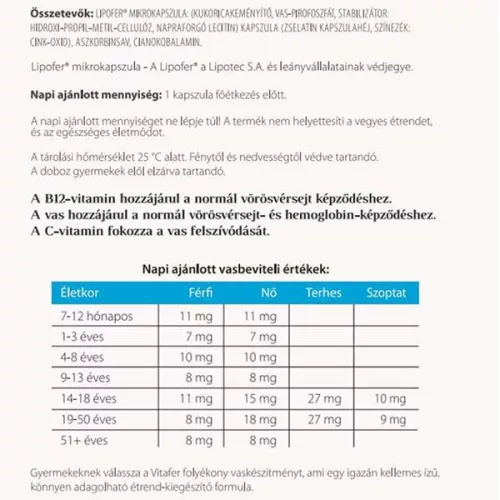 Vitaking VitaFer® mikrokapszulás vas (30 kapszula)