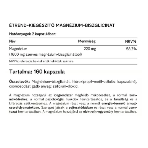 Vitaking Szerves Magnézium Biszglicinát (160)