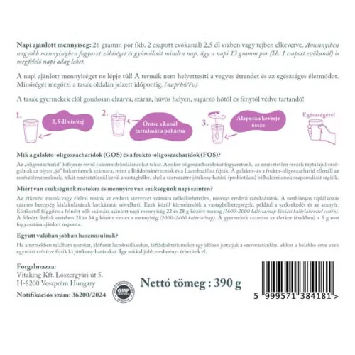 Vitaking SymBIOTIC élőflóra + rostok (390g)