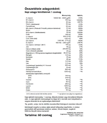 Vitaking 365 Multivitamin Sport csomag